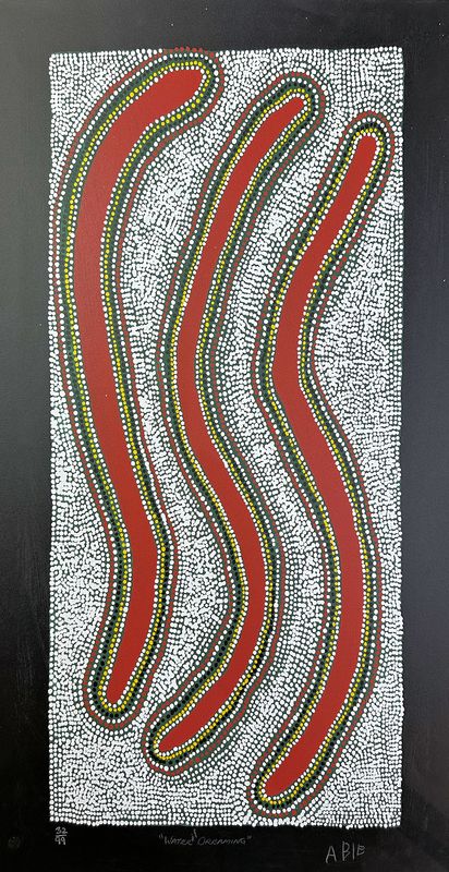 Abie Jangala, Water Dreaming-State 2 ED: 32/99 Abie Jangala, Water Dreaming-State 2 ED: 32/99