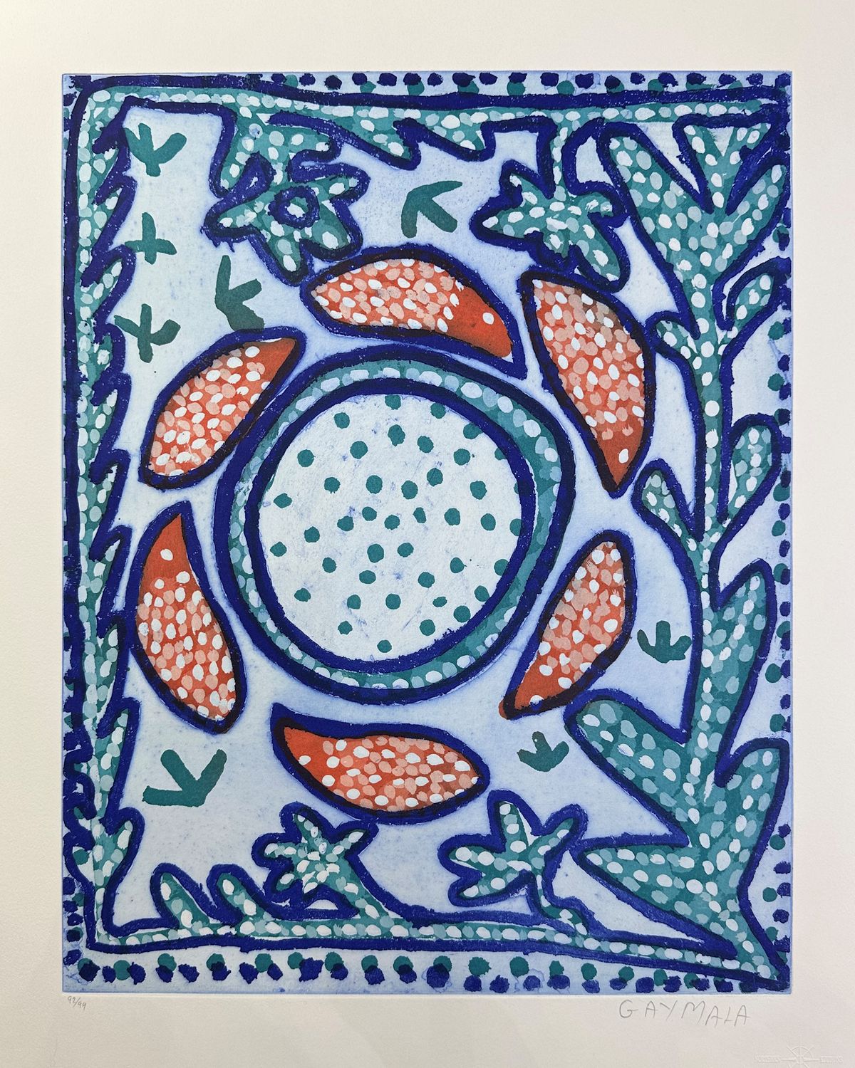 Nancy Gaymala Yunupingu, Quail Dreaming,1998 Screenprint, 92/99 Nancy Gaymala Yunupingu, Quail Dreaming,1998 Screenprint, 92/99