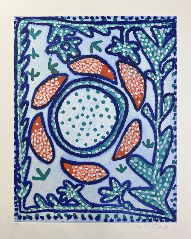 Nancy Gaymala Yunupingu, Quail Dreaming,1998 Screenprint, 92/99