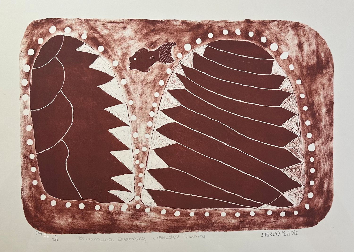 Shirley Purdie, Barramundi Lissadel Etching 7/40