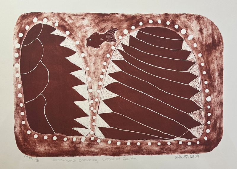 Shirley Purdie, Barramundi Lissadel Etching 7/40