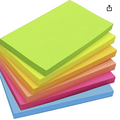 6 Blocs-notes autocollantes