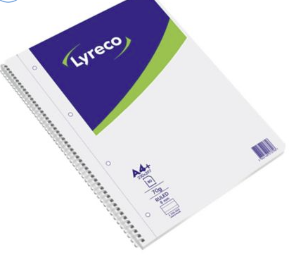 Cahier spirale A4 Ligné 160 pages (Lot de 5)