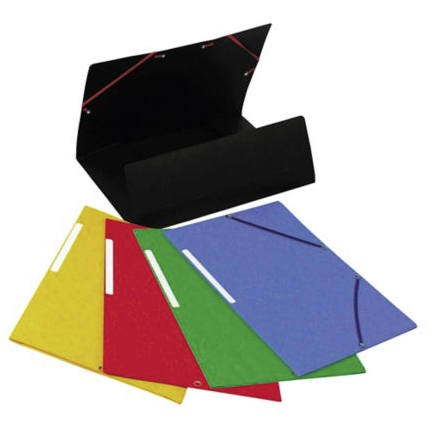 Chemise 3 rabats - carte lustrée - coloris assortis - par 25