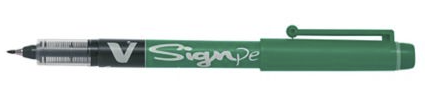 Stylo-feutre Pilot V-Sign Pen - pointe moyenne couleur verte (l'unité)
