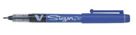 Stylo-feutre Pilot V-Sign Pen - pointe moyenne couleur bleue (l'unité)
