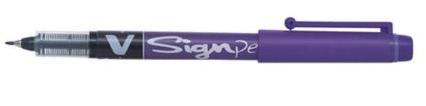 Stylo-feutre Pilot V-Sign Pen - pointe moyenne couleur violette (l'unité)