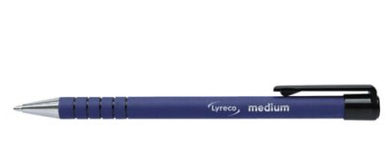Stylo bille rétractable - pointe moyenne - bleu (la boite de 12)