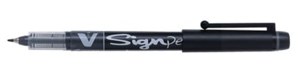 Stylo-feutre Pilot V-Sign Pen - pointe moyenne couleur noire (l'unité)