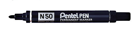 Marqueur permanent Pentel N50 - pointe ogive moyenne - noir
