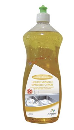 Liquide vaisselle Argos - citron - bouteille de 1 L