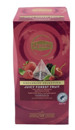 Thé noir fruits rouges Lipton Exclusive Sélection - 25 sachets pyramides