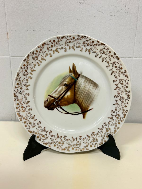 Plato decorativo caballo Limoges