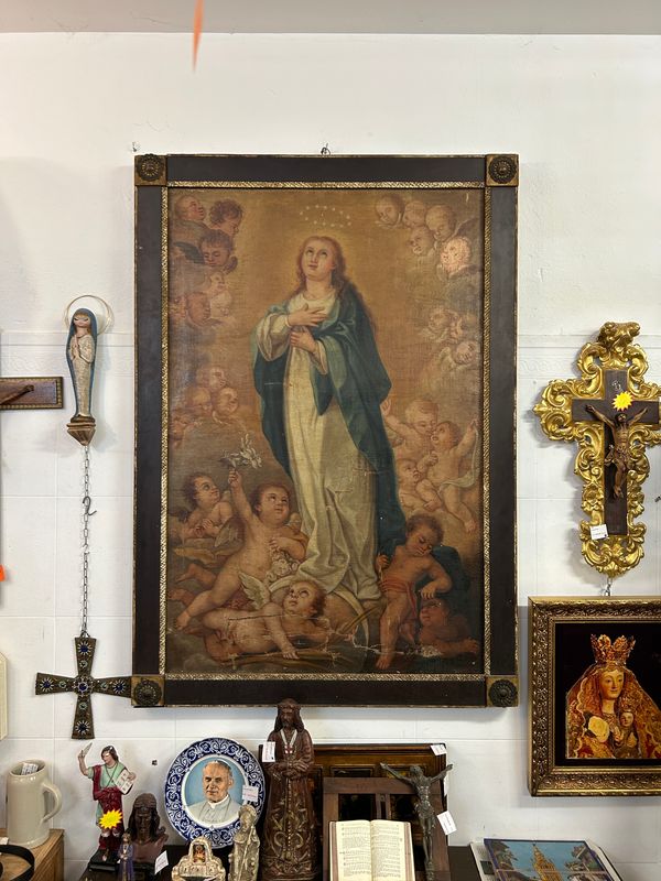 Antiguo Óleo Inmaculada Concepción