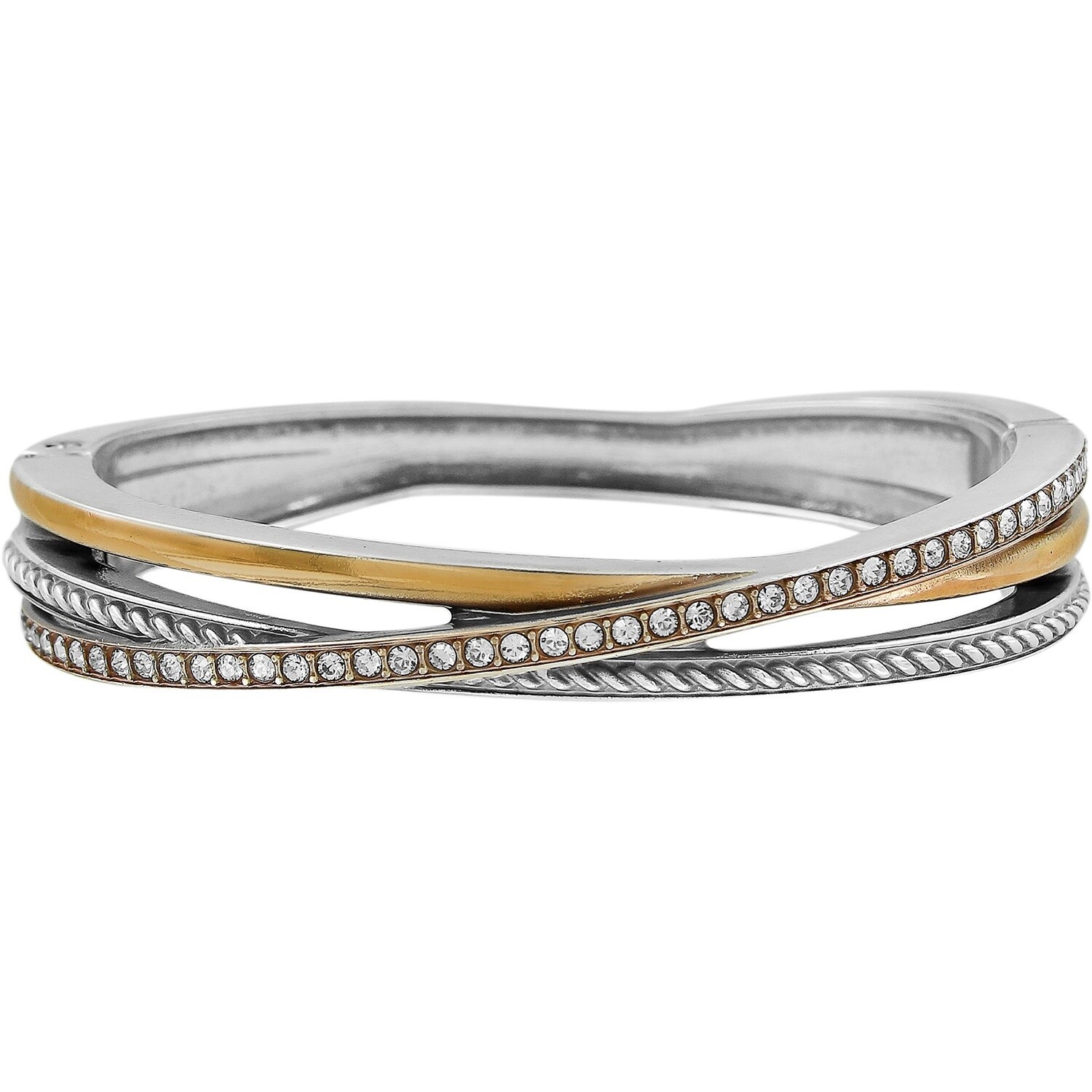 Neptune&#39;s Rings Narrow Hinged - Silver Gold
