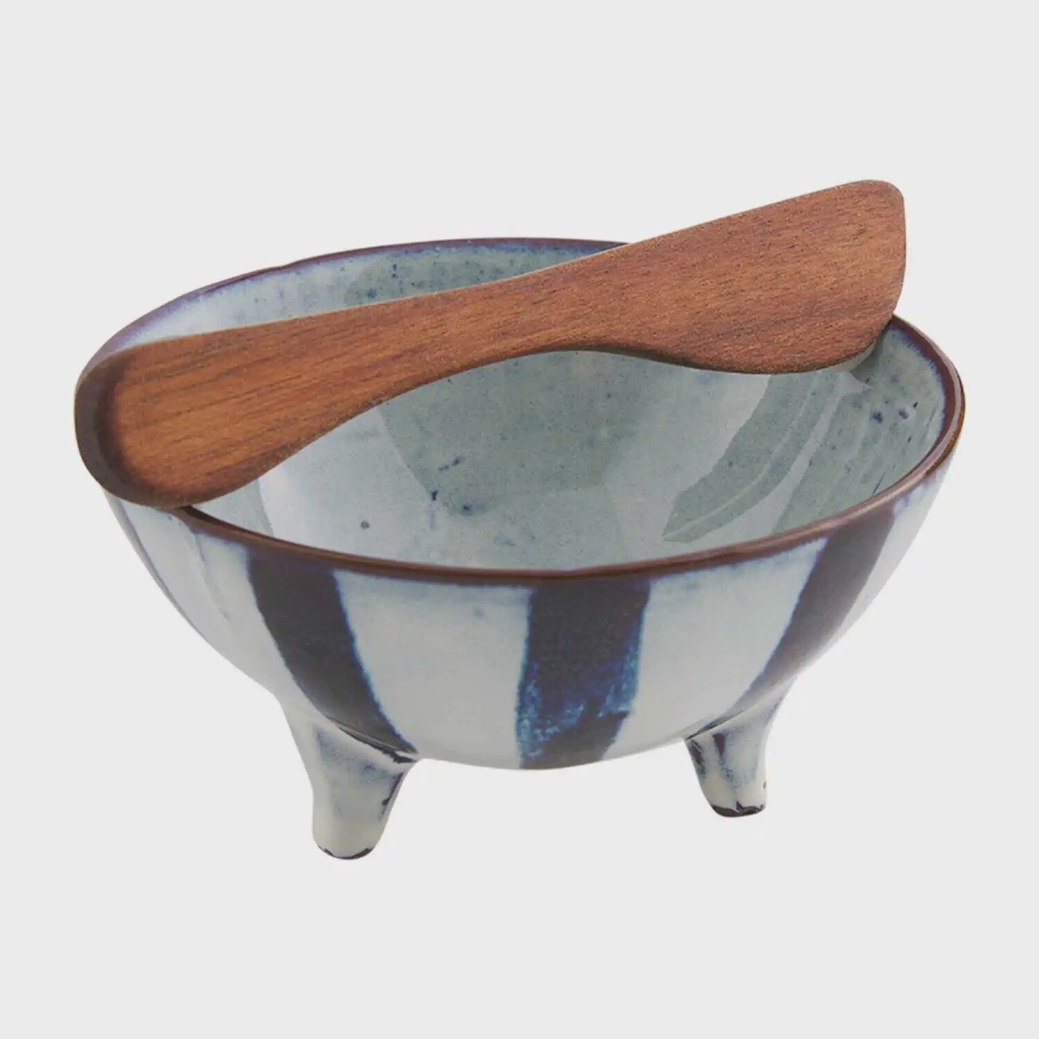 BLACK STRIPE DIP BOWL SET