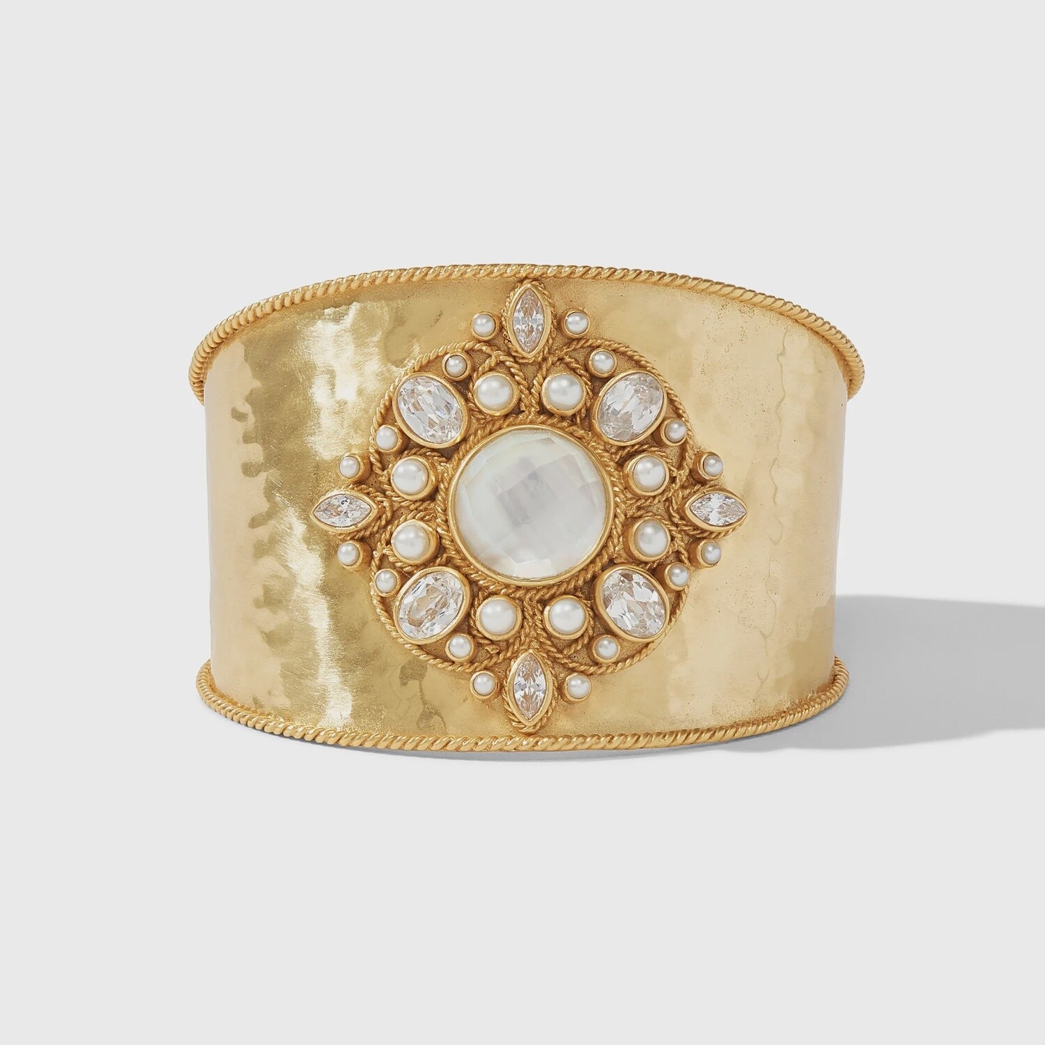 Monaco Statement Cuff -Iridescent Clear Crystal