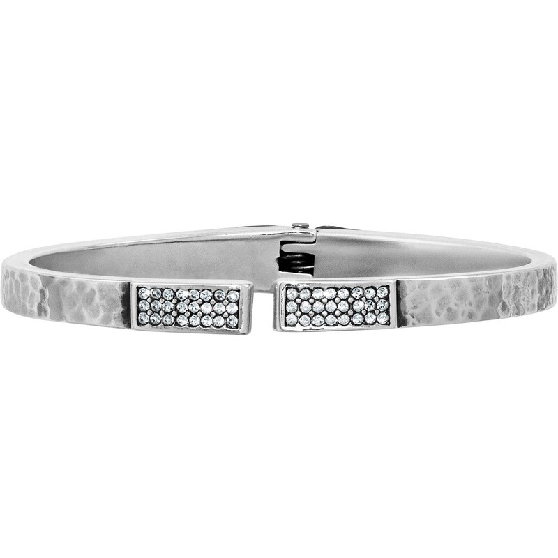Meridian Zenith Hinged Bangle - Silver