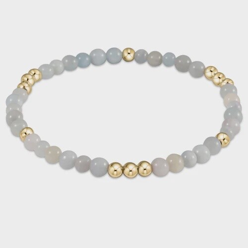 Worthy Pattern 4mm Bead Bracelet - Hematite