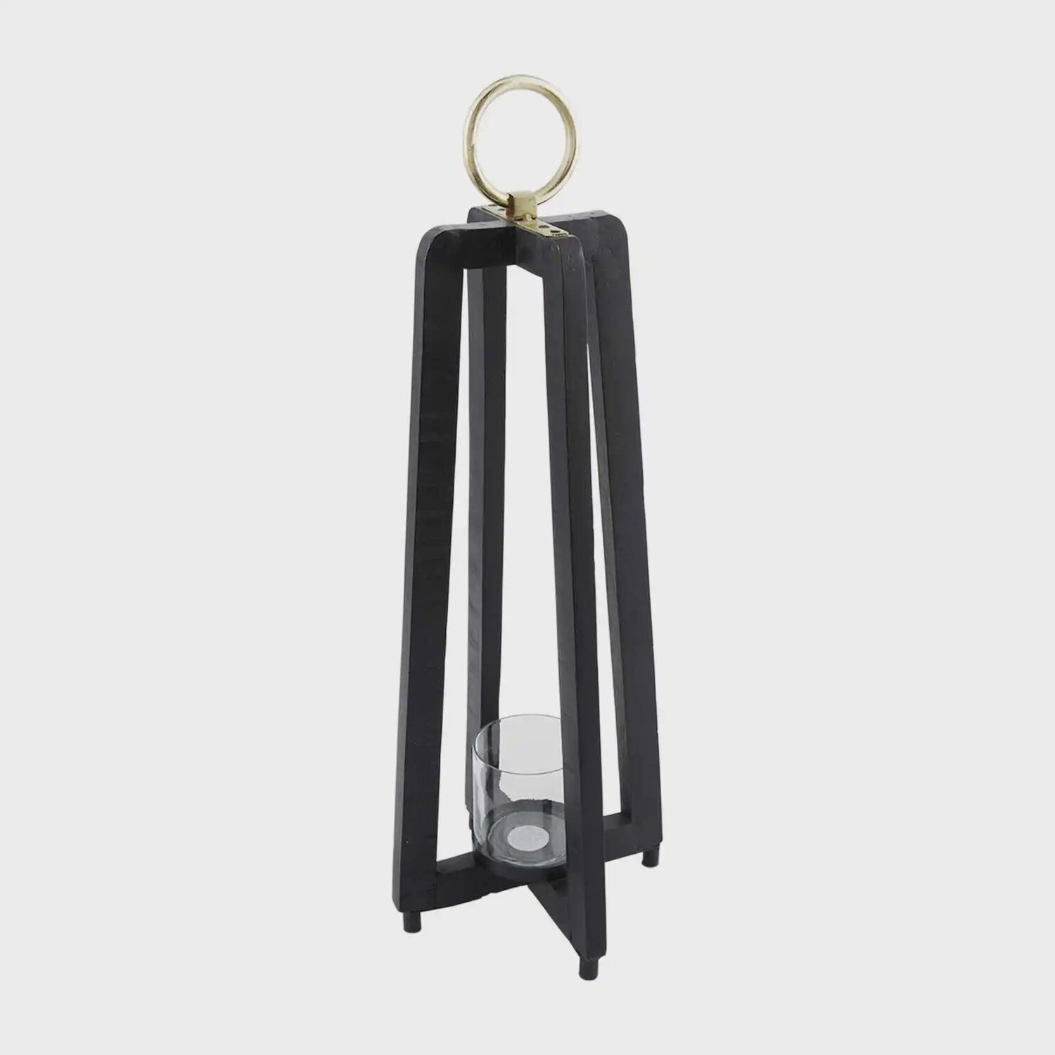LARGE BLACK TALL LANTERN