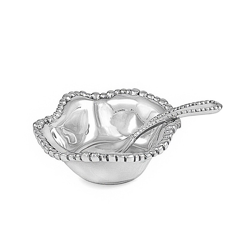 GIFTABLES Organic Pearl Bowl with Spoon