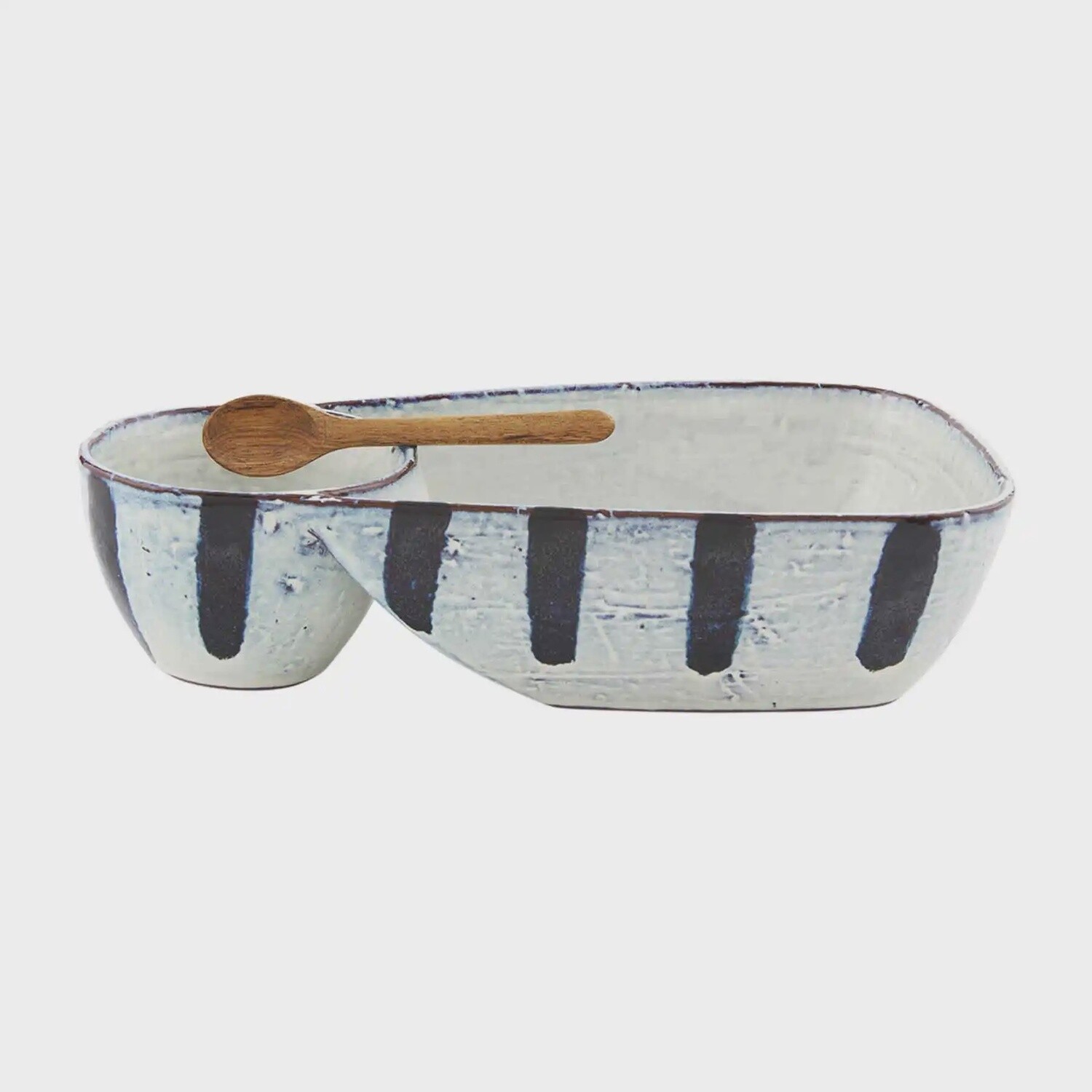 BLACK STRIPE CHIP AND DIP SET