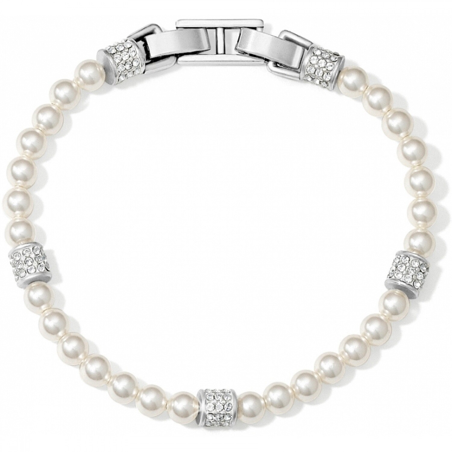 Meridian Petite Pearl Bracelet Silver-White