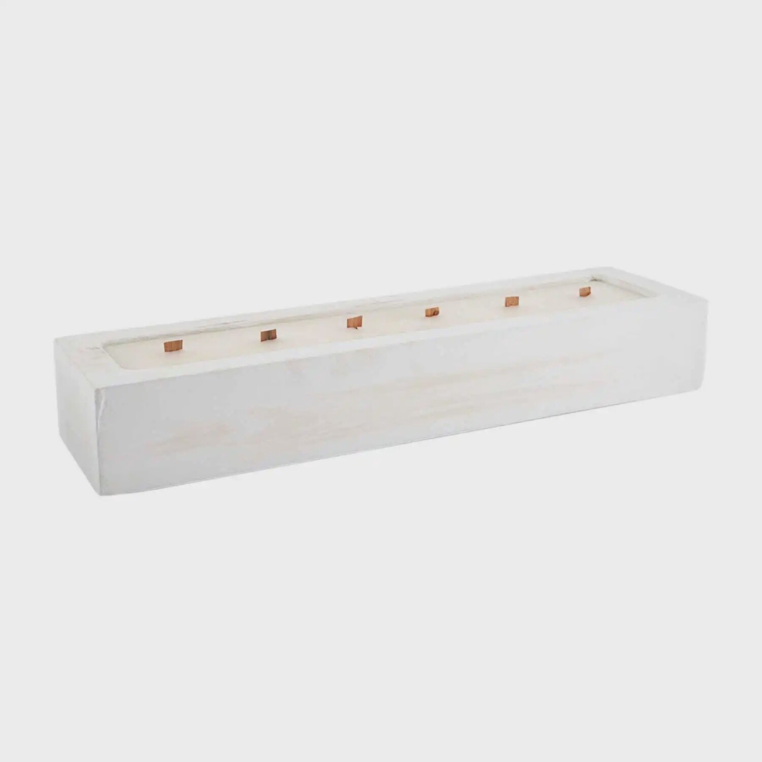 LONG WHITE WOOD CANDLE