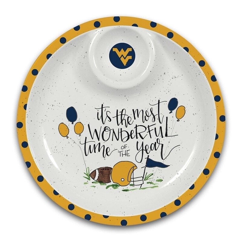 WVU Melamine Chip and Dip