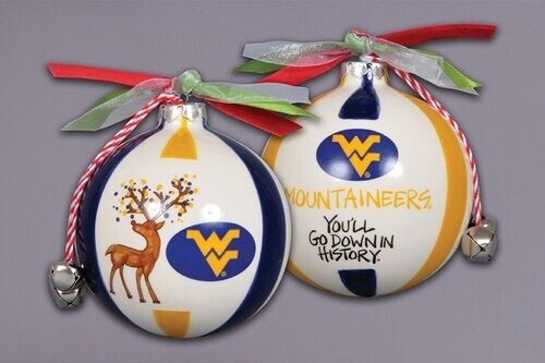 WVU Reindeer Ornament