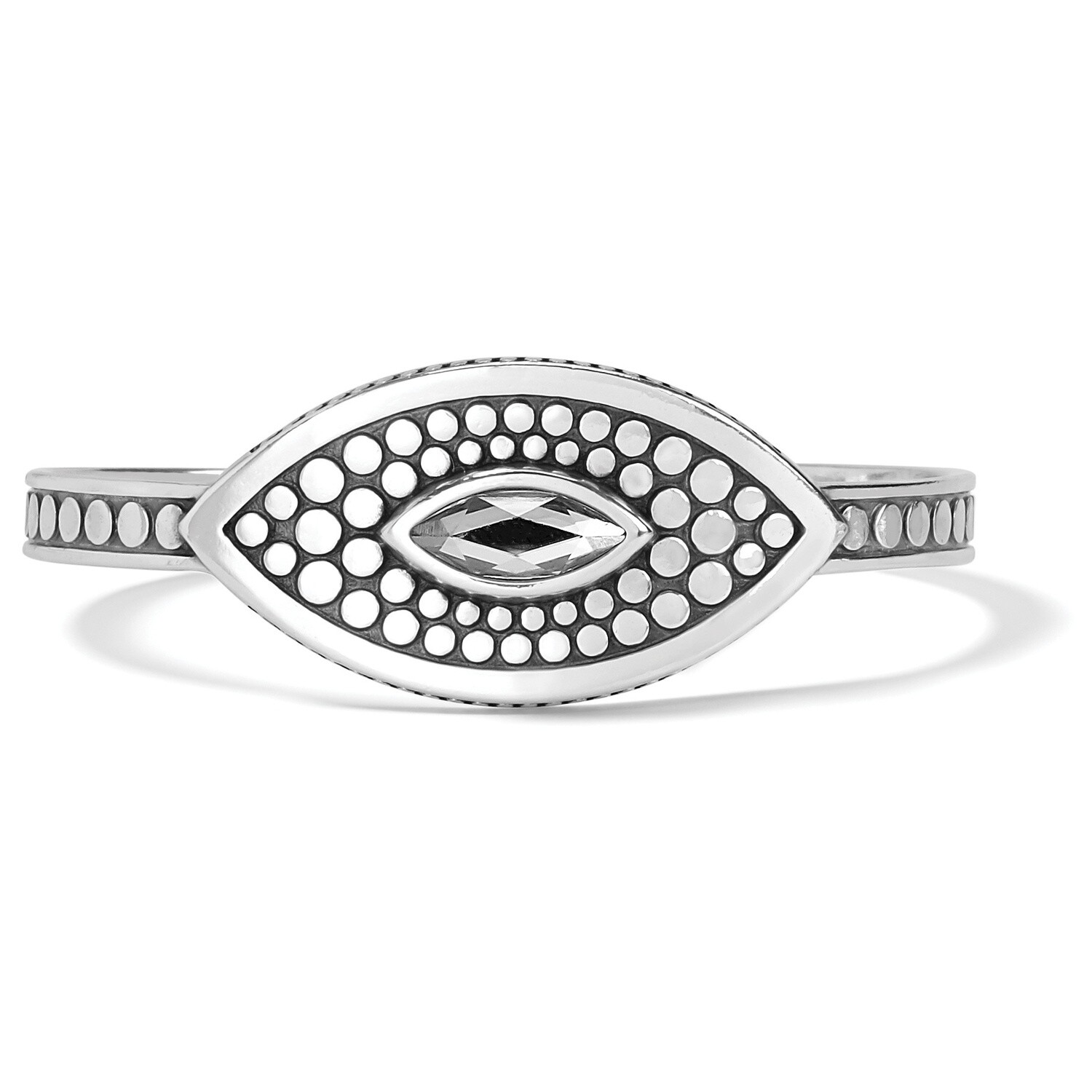 DNR-Pebble Disc Marquise Cuff Bracelet
