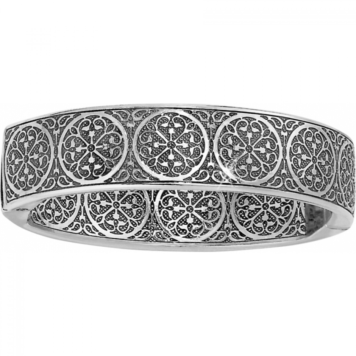 Ferrara Thin Hinged Bangle - Silver