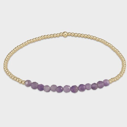 Gold Bliss 2mm Bead Bracelet - Faceted Hematite