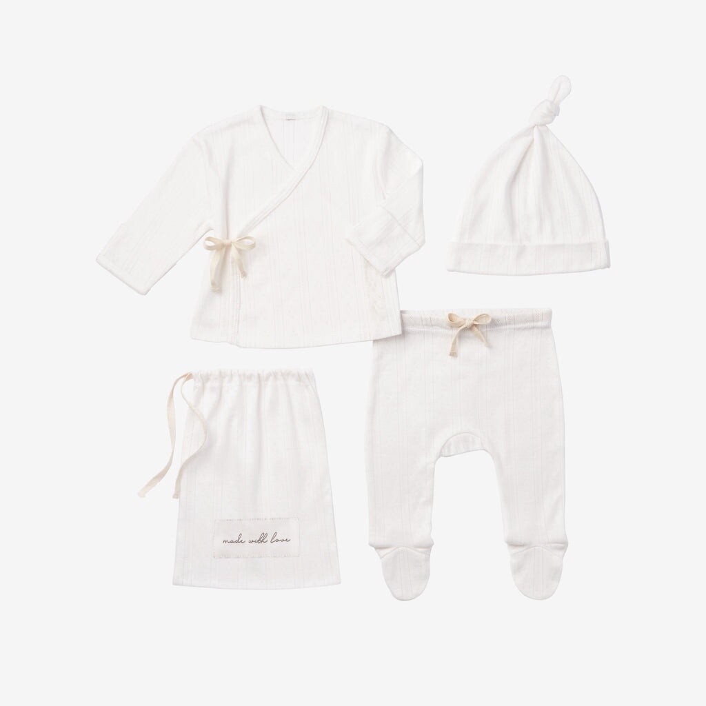 WHITE POINTELLE LAYETTE GIFT SET