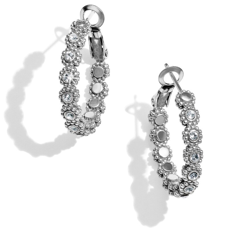 Twinkle Splendor Small Hoop Earrings - Silver