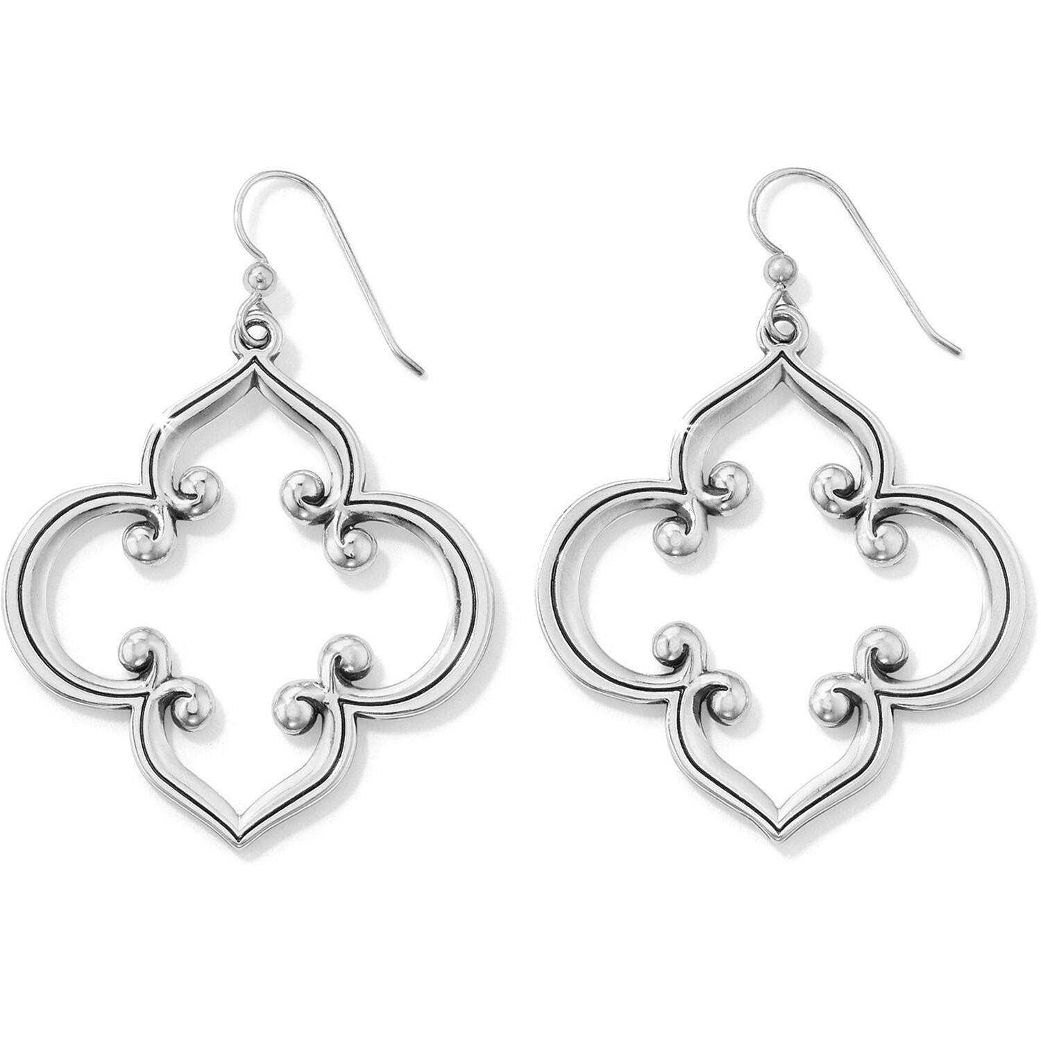 Toledo Statement French Wire Earrings - Silver