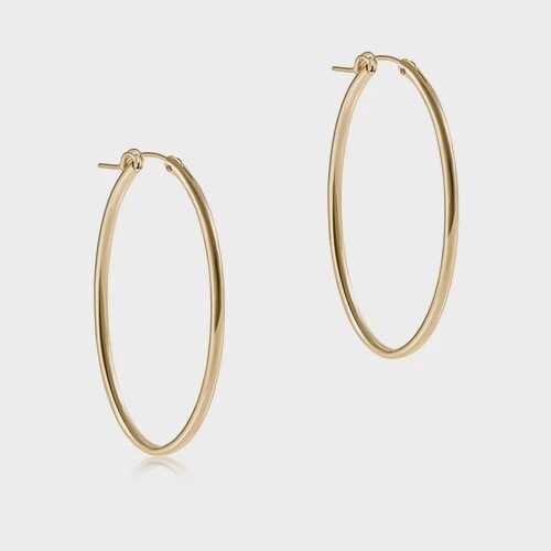 Oval Gold 2&quot; Hoop - Smooth