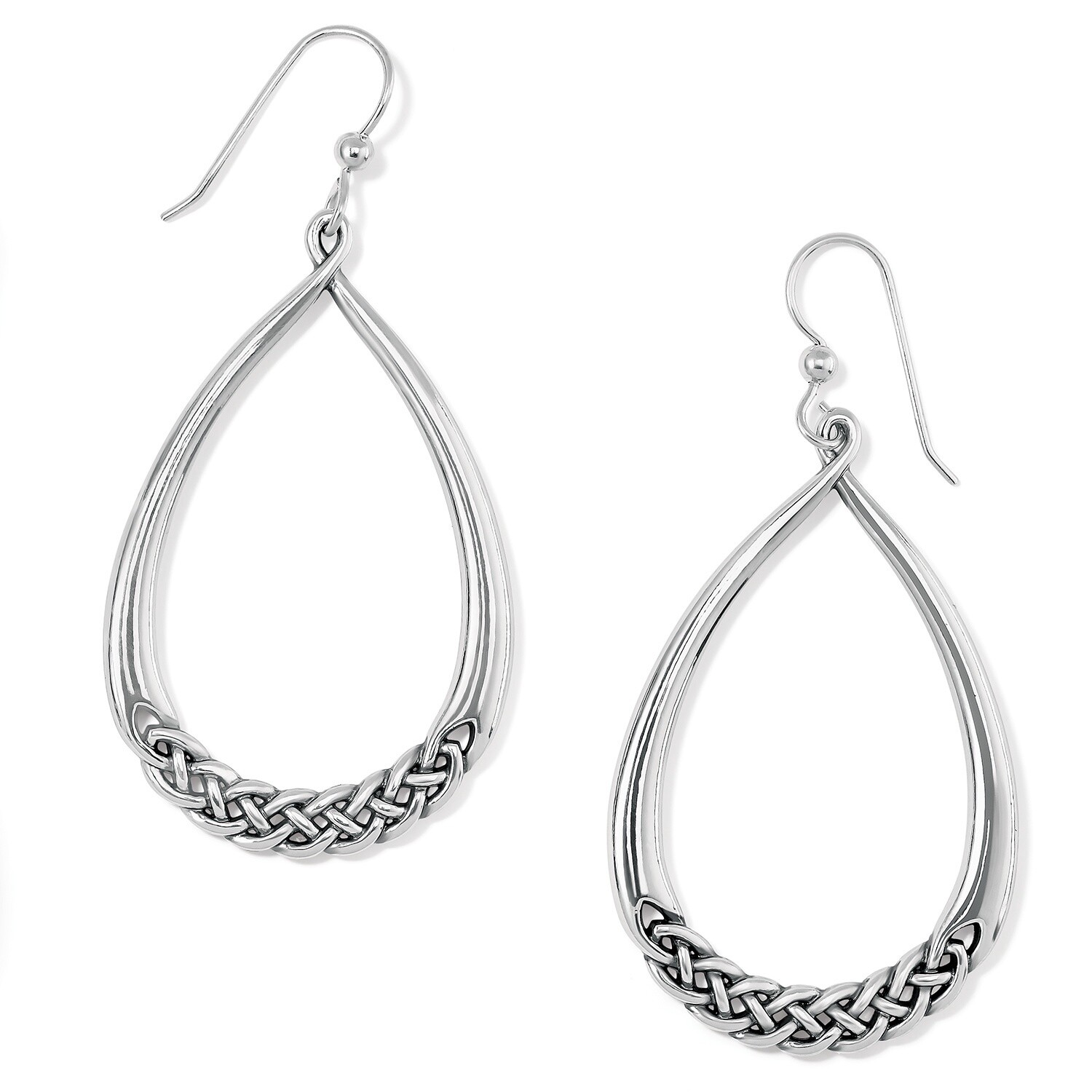 Interlok Braid Drop Oval French Wire Earrings