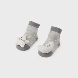 RATTLE MOON AND STAR BABY SOCKS