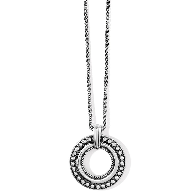 Pretty Tough Bold Ring Dot Necklace - Silver