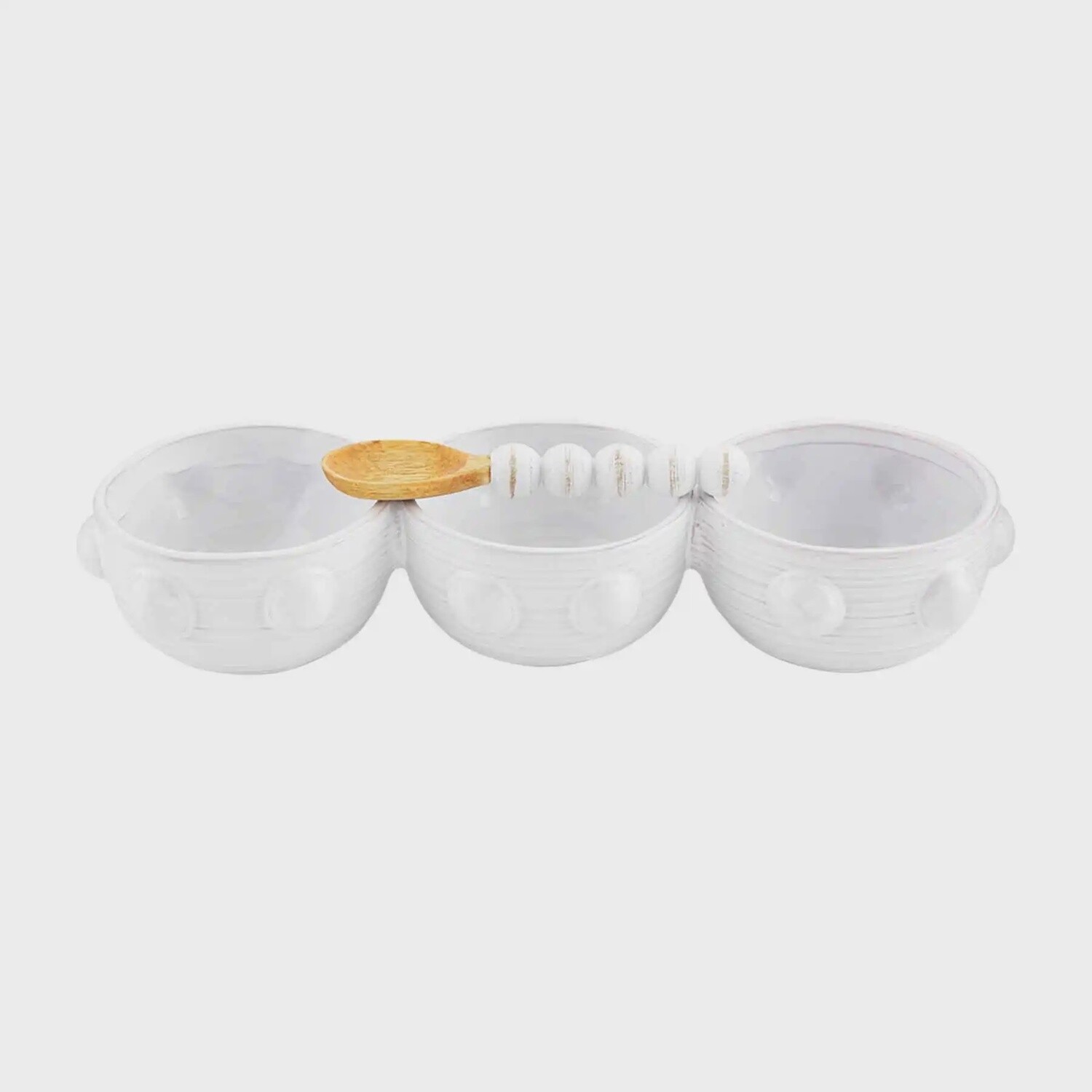 BEADED TRIPLE DIP DISH SET