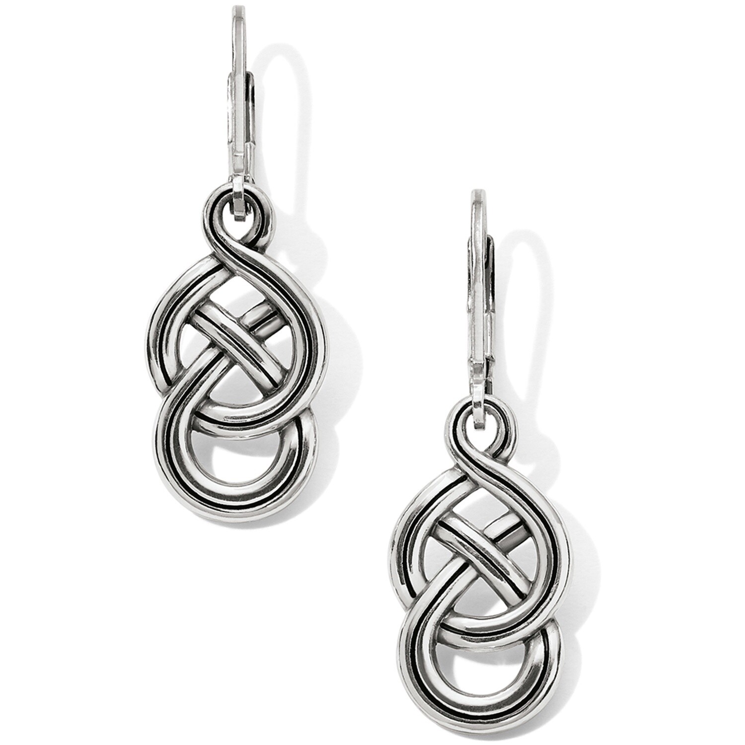 Interlok Braid Petite Leverback Earrings - Silver