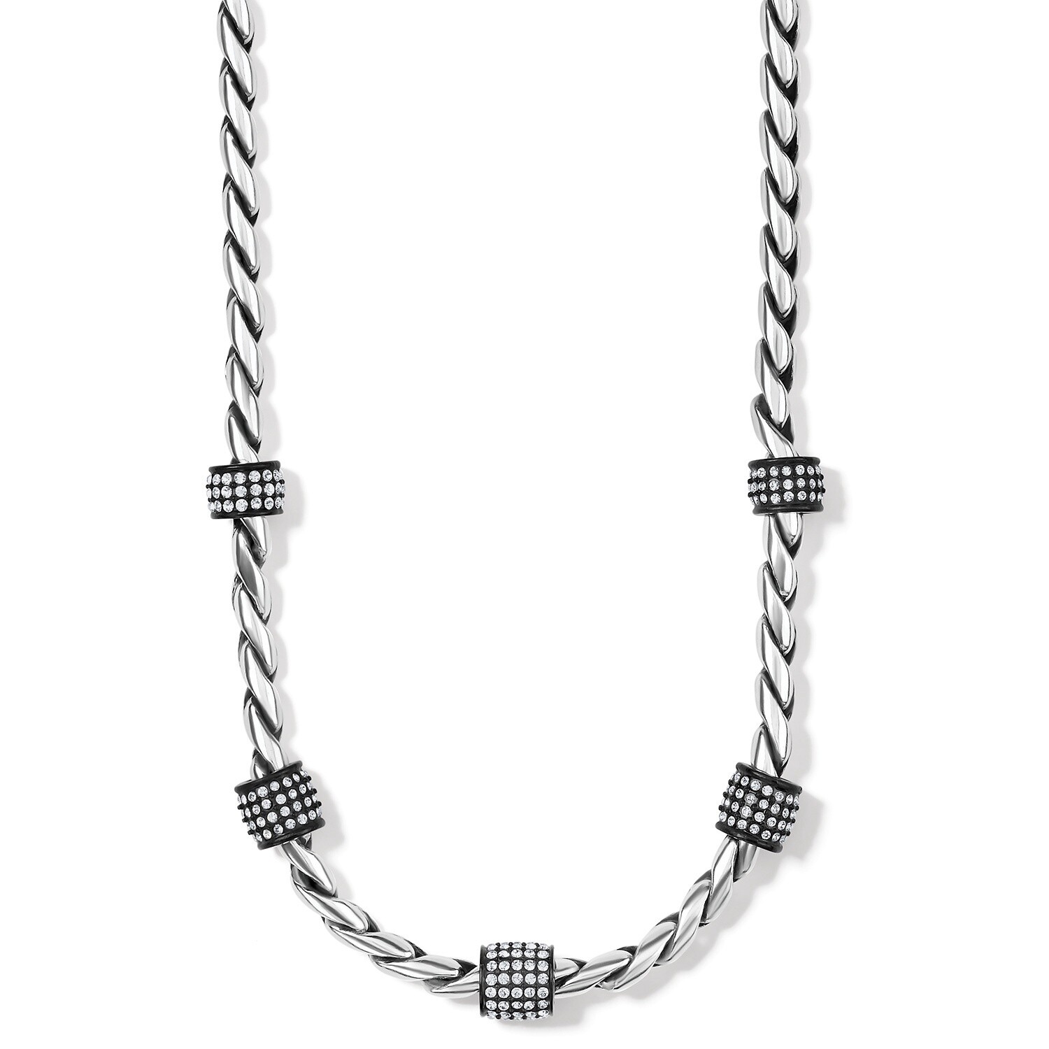 Meridian Necklace - Black Silver