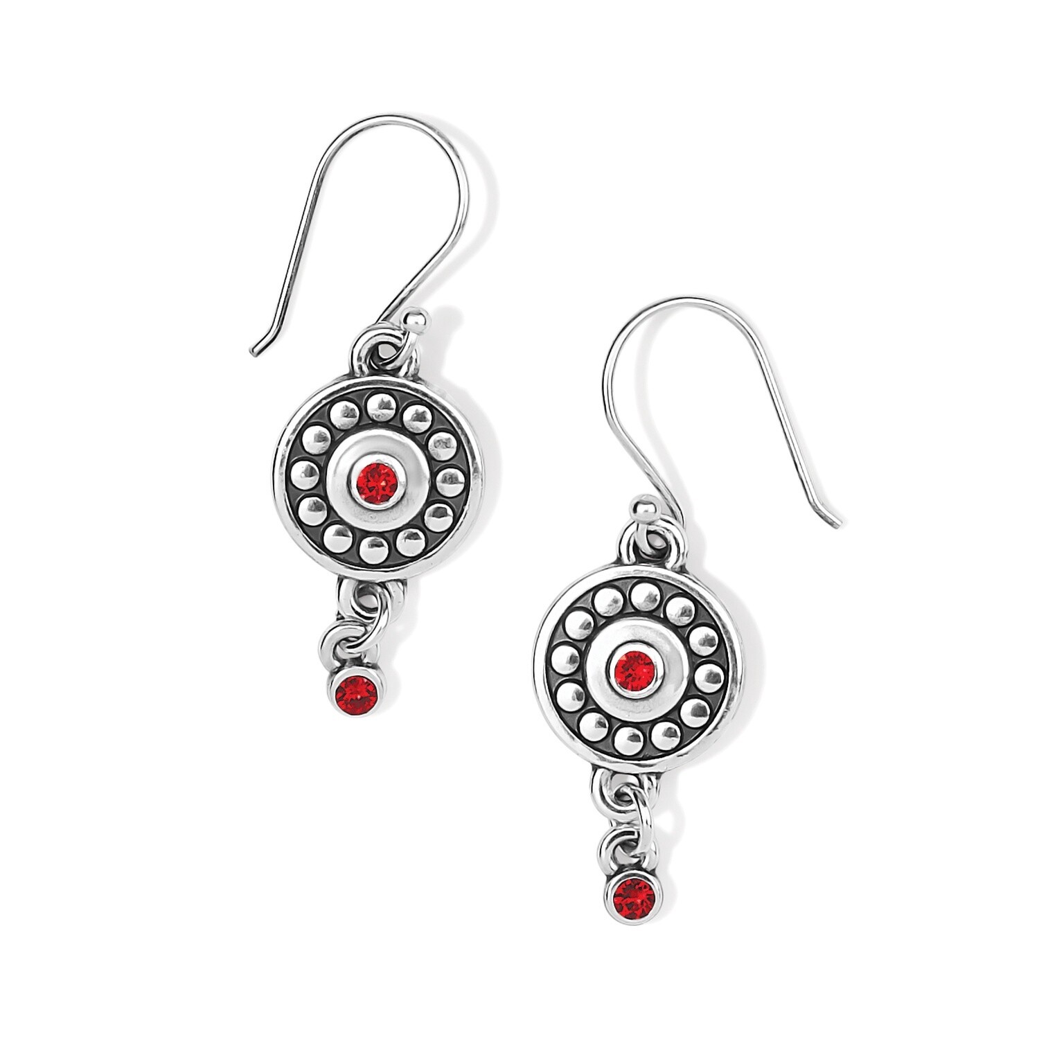 DNR-Pebble Dot Medali Reversible French Wire Earrings - July-Light Siam