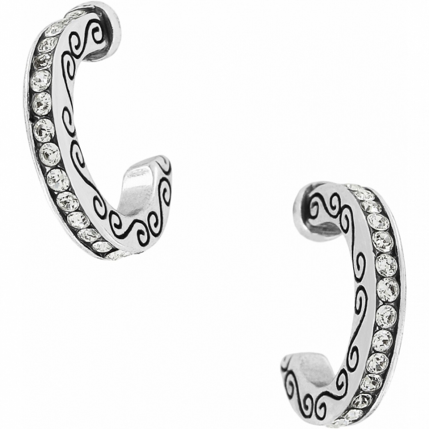 Secret Of Love Mini Hoop Earrings - Silver