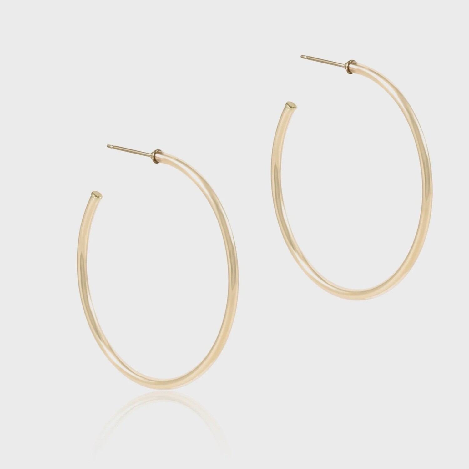 Round Gold 1.75&quot;Post Hoop - 2mm