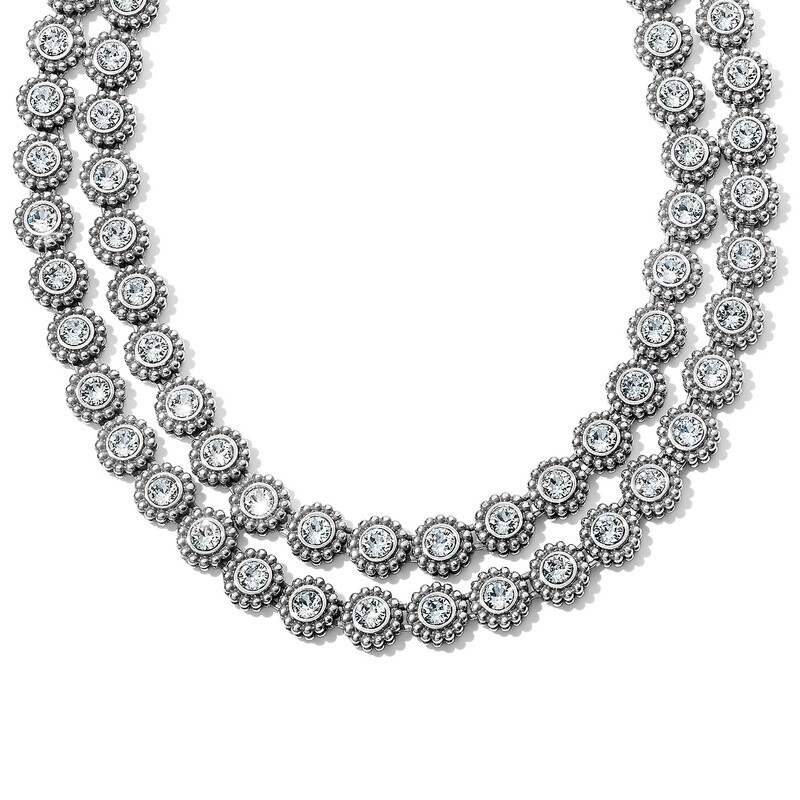 Twinkle Double Link Necklace - Silver