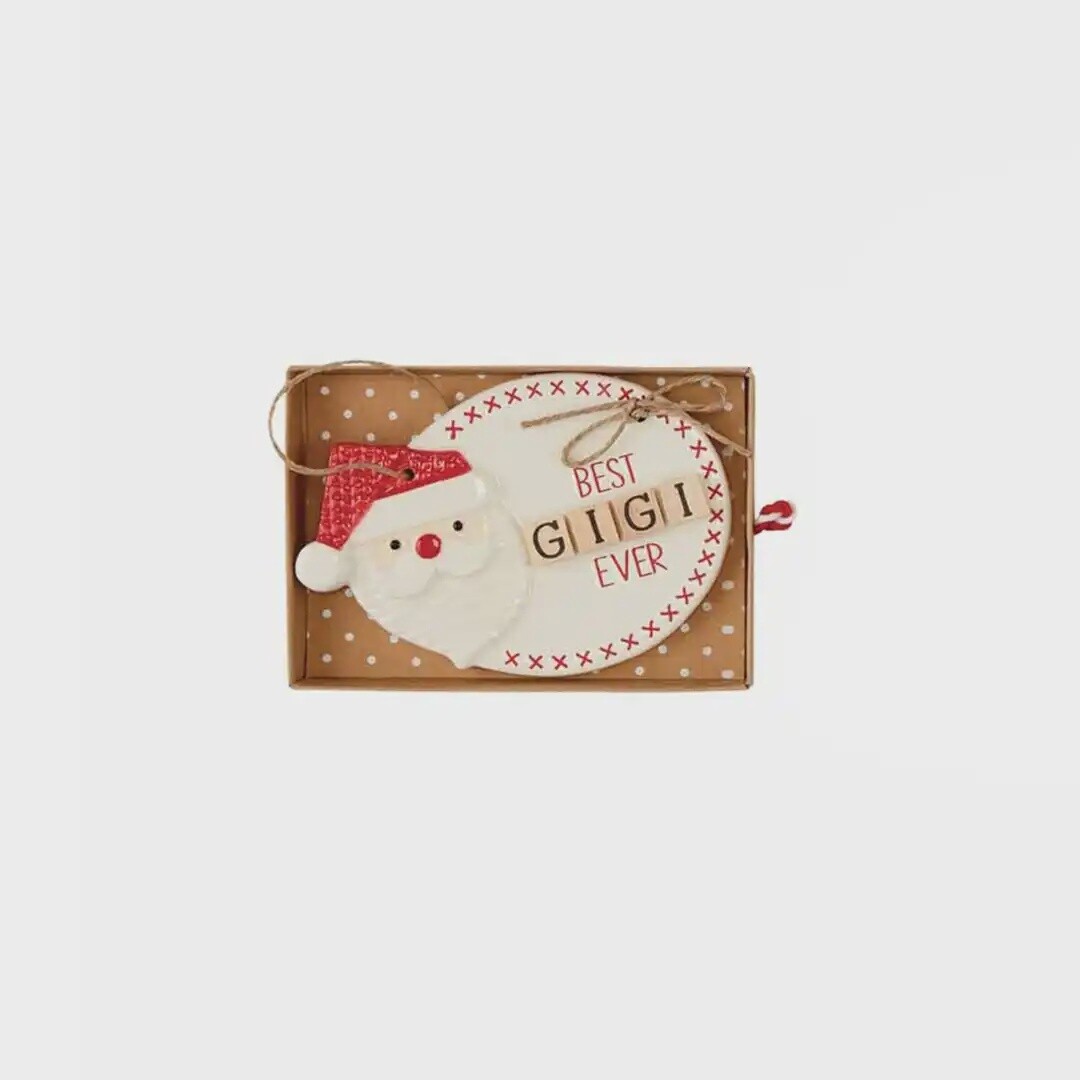 Gigi Letter Tile Ornament