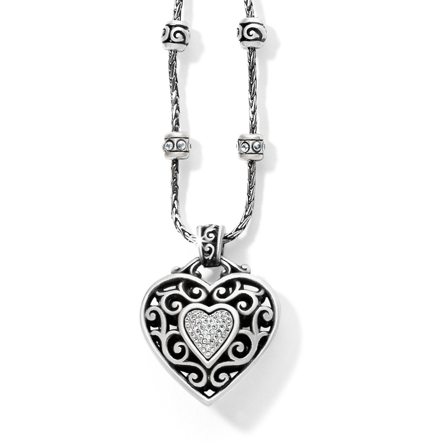 Reno Heart Necklace - Silver