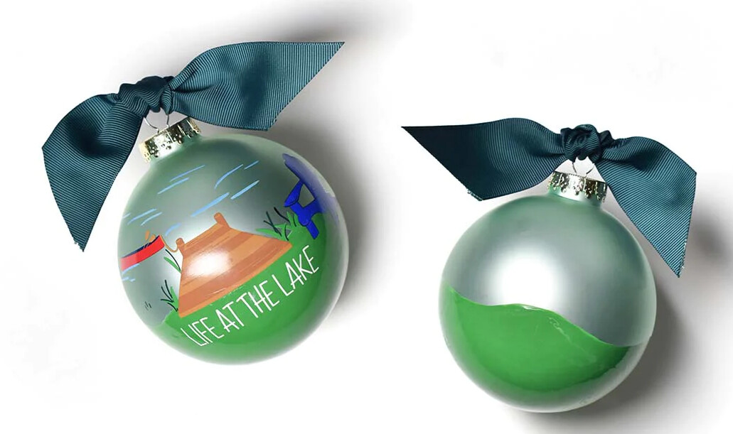 Life at the Lake 100MM Glass Ornament